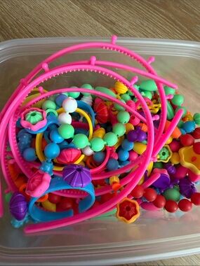 Pop beads Bright Multicolor Kids Bead & Headband Set